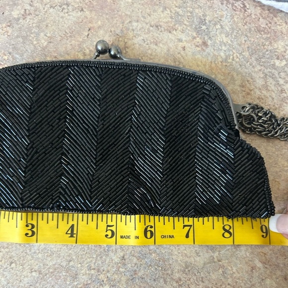 5/$25 The Limited black beaded with silver hardware wristlet - Picture 7 of 8